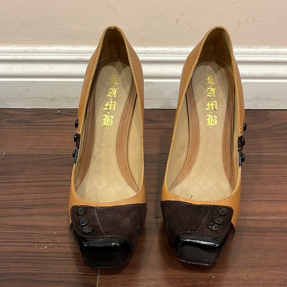 Lamb square toe pumps
